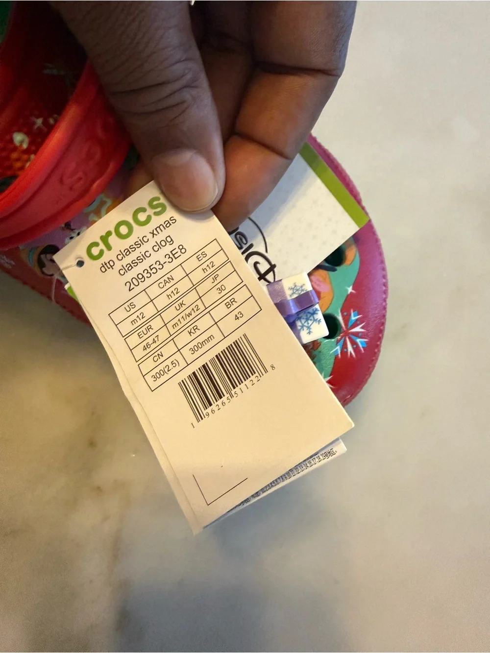 CROCS Kids Red Disney Slip-On Clog with Frozen Charm